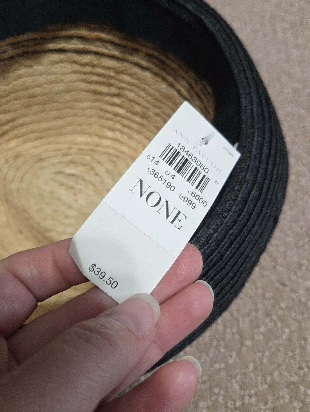 Ann Taylor New Straw Hat One Size Summer Beach Tropical Cruise Resortwear